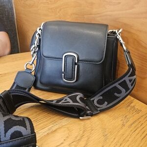 Marc Jacobs Black Crossbody Bag with Silver Hardware